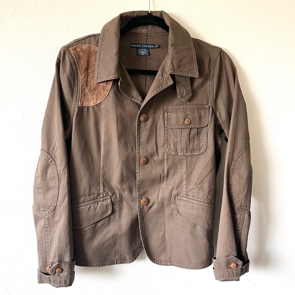 Ralph Lauren Suede Trim Field Jacket, Size 10